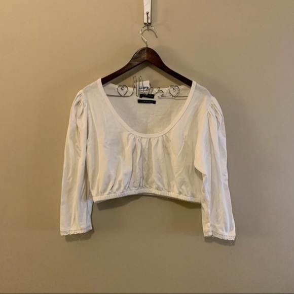 Urban Outfitters UO Maleia Puff Sleeve Cropped Top - Picture 7 of 10